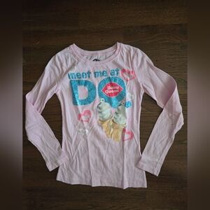 DQ Girls 8 Pink Long Sleeve Tee Dairy Queen